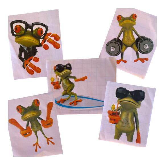Funny Frog Sticker Set – Frog Decals for Signs, Laptops, Water Bottles Scrapbook - Picture 2 of 7